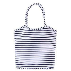 Rockpaper Flower Bateau navy stripe bucket bag